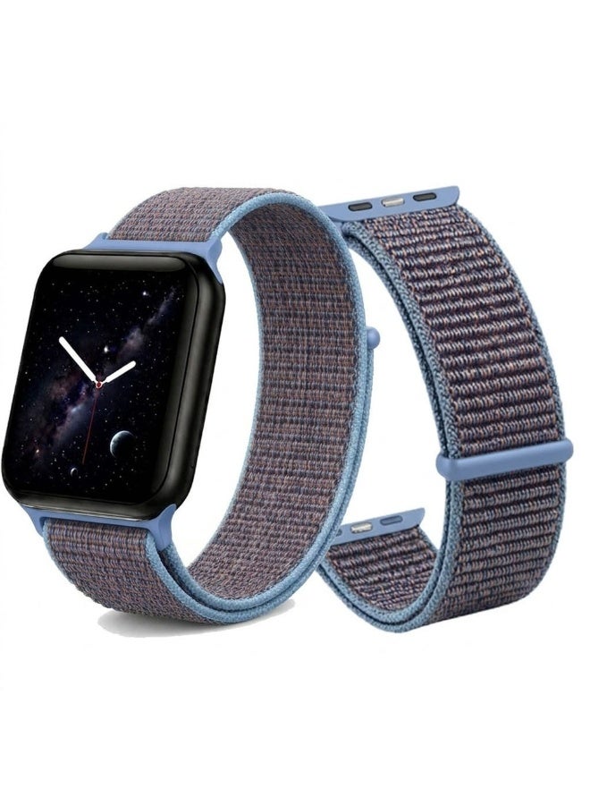 CATANES Breathable Nylon Sport Loop Band Compatible with Apple Watch 44mm 45mm 46mm 49mm for Women Men, iWatch Wrist Straps for Ultra 3 2, Se, Series 11 10 9 8 7 - denim blue - Image 2