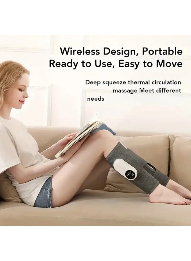 Calf massager, air compression massager, 3-speed intensity adjustment, easy to use, suitable for feet, legs, thighs, and knees, wireless leg massager, Christmas, Mother's Day, and Father's Day gift (set of two) - Image 1