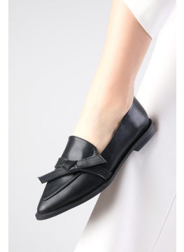 Ezra Black Color Women's Loafer Casual Flat Shoes