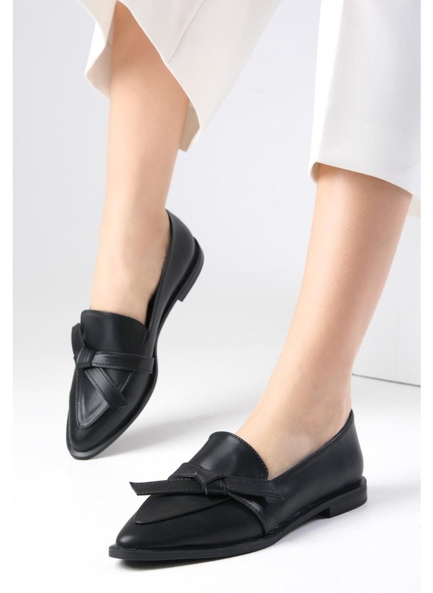Mio Gusto - Ezra Black Color Women's Loafer Casual Flat Shoes - Image 1