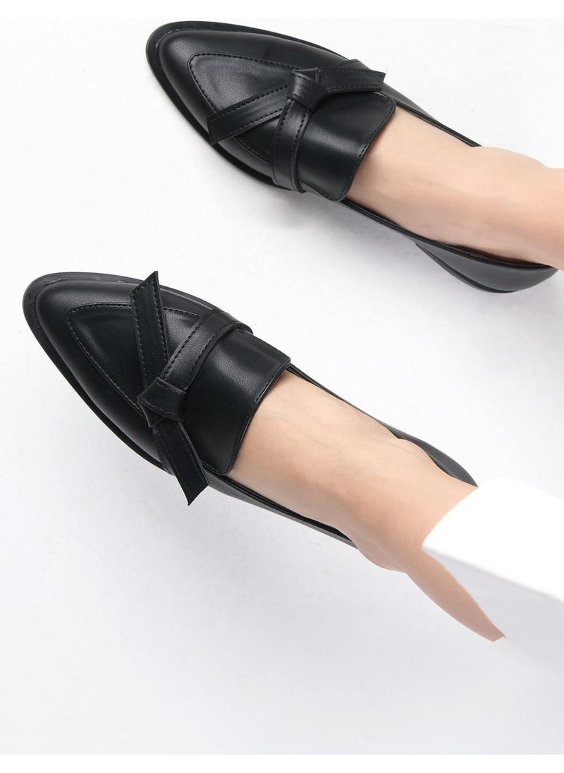 Mio Gusto - Ezra Black Color Women's Loafer Casual Flat Shoes - Image 1