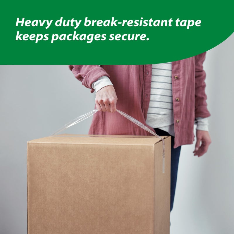 Duck HD Clear Packing Tape Dispenser Heavy Duty Packaging Tape Gun for Packing Boxes, Shipping and Moving - Includes 1 Refill Roll of 1.88in. x 50 Yards - Foam Handle (287398) - Image 2