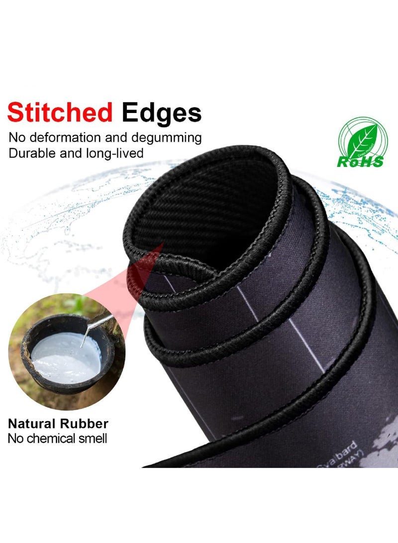 Captaintech World Map Design Mouse Pad (900x400x3mm) - Extra Large Non-Slip Desk Mat for Keyboard u0026 Mouse | Premium Gaming/Office Surface (Upgraded Edition) - Image 3