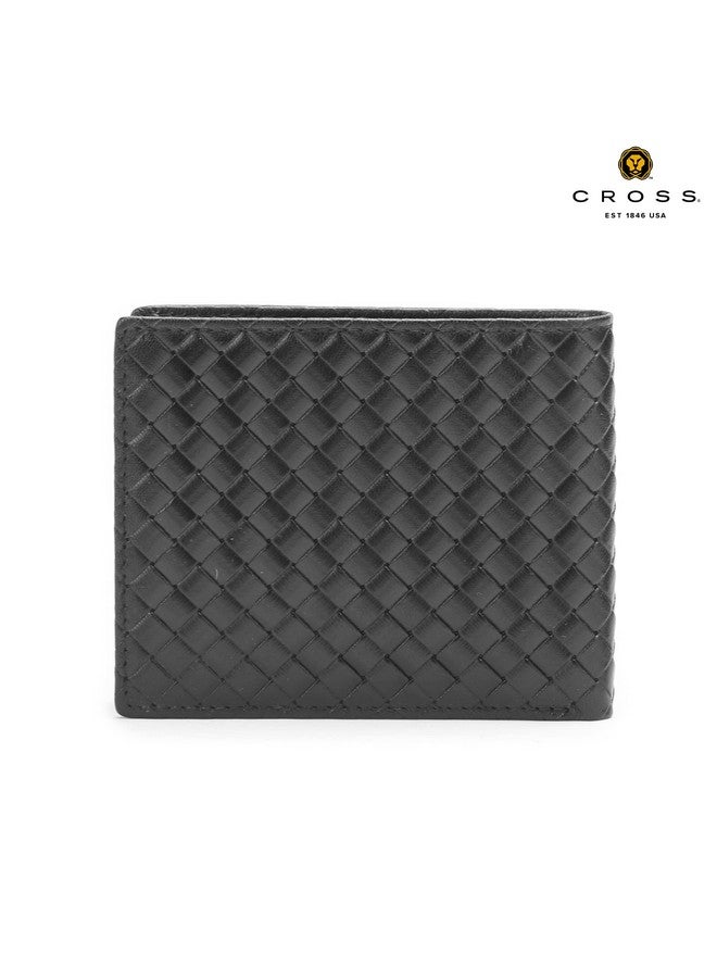 Cross محفظة جلدية رفيعة وعصرية للرجال - أحدث محفظة للرجال مع حجرة لحامل البطاقة | محفظة قابلة للطي بحجم عادي للرجال | خيار هدية مثالي - أسود - Image 5