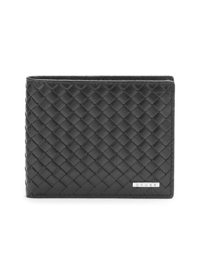 Cross محفظة جلدية رفيعة وعصرية للرجال - أحدث محفظة للرجال مع حجرة لحامل البطاقة | محفظة قابلة للطي بحجم عادي للرجال | خيار هدية مثالي - أسود - Image 1