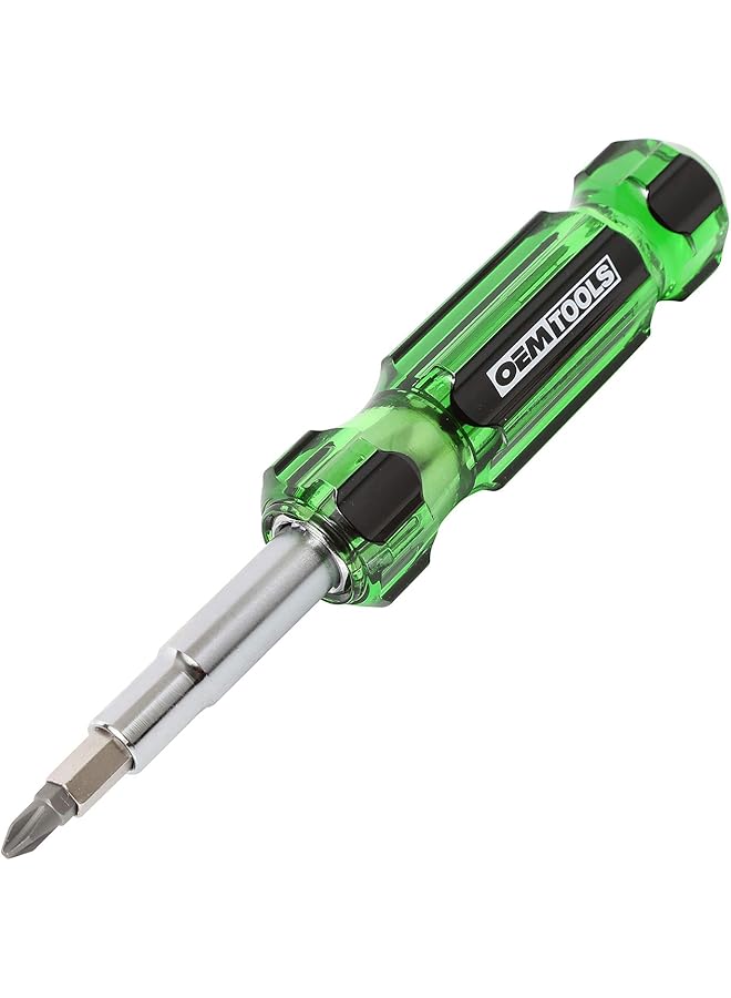 OEMTOOLS OEMTOOLS 22588 13-in-1 Multi-Bit Screwdriver, Nut Driver and Schrader Valve Tool, Multi Tool Screwdriver Kit, HVAC tools, Electrician Tools, One Size  - Image 1