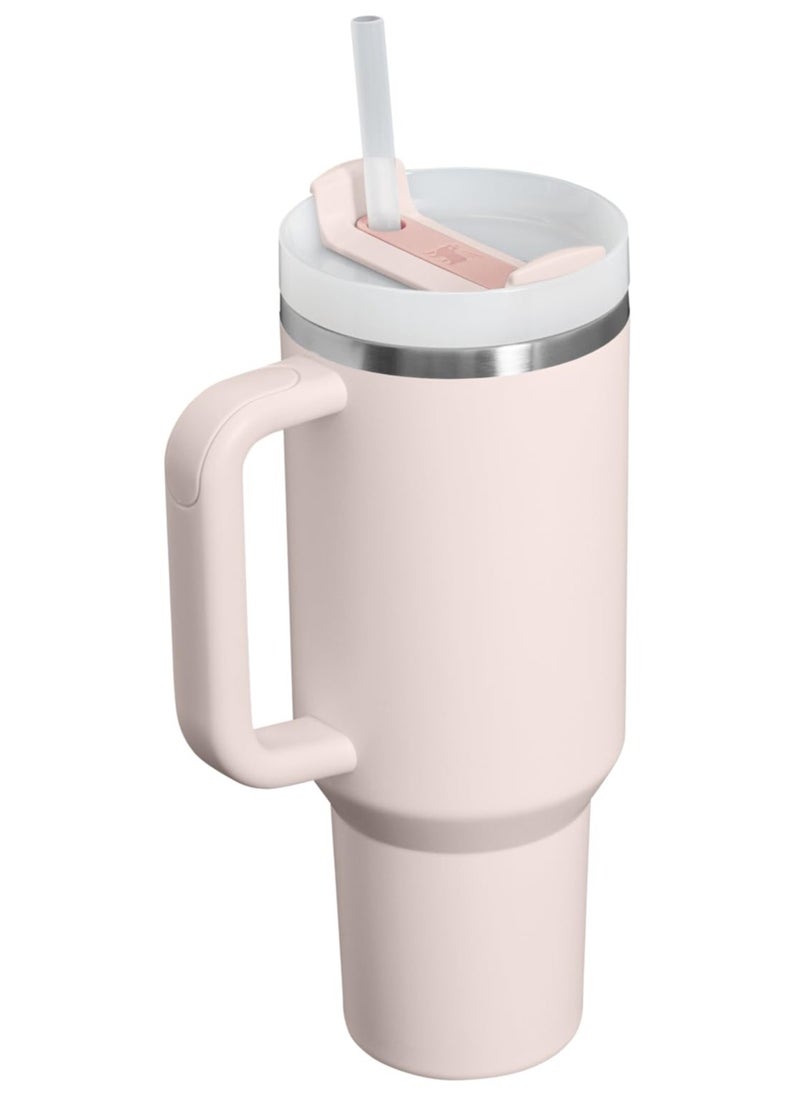Stanley 40oz Stainless Steel Vacuum Insulated Tumbler with Lid and Straw for Water, Iced Tea or Coffee, Smoothie and More, Cream (Rose Quartz)  - Image 3