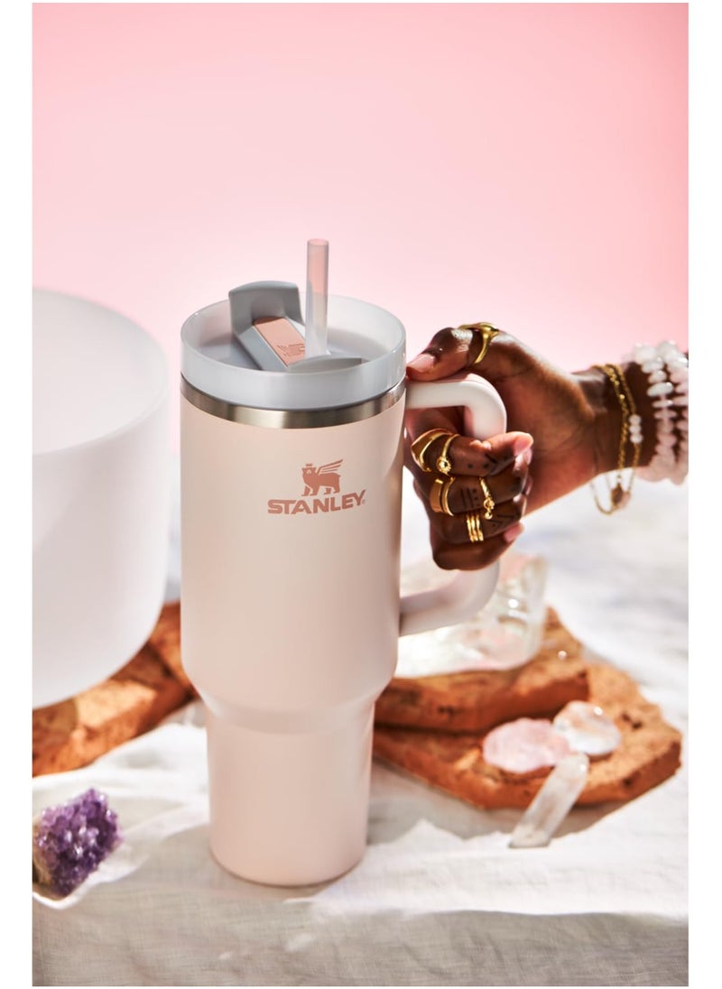 Stanley 40oz Stainless Steel Vacuum Insulated Tumbler with Lid and Straw for Water, Iced Tea or Coffee, Smoothie and More, Cream (Rose Quartz)  - Image 4