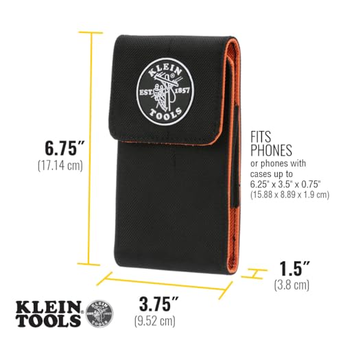 Klein Tools 55468 Phone Holder, X-Large, Fits iPhone, Google, LG, Samsung Phones, With Magnetic Closure and Belt Clip - Image 3