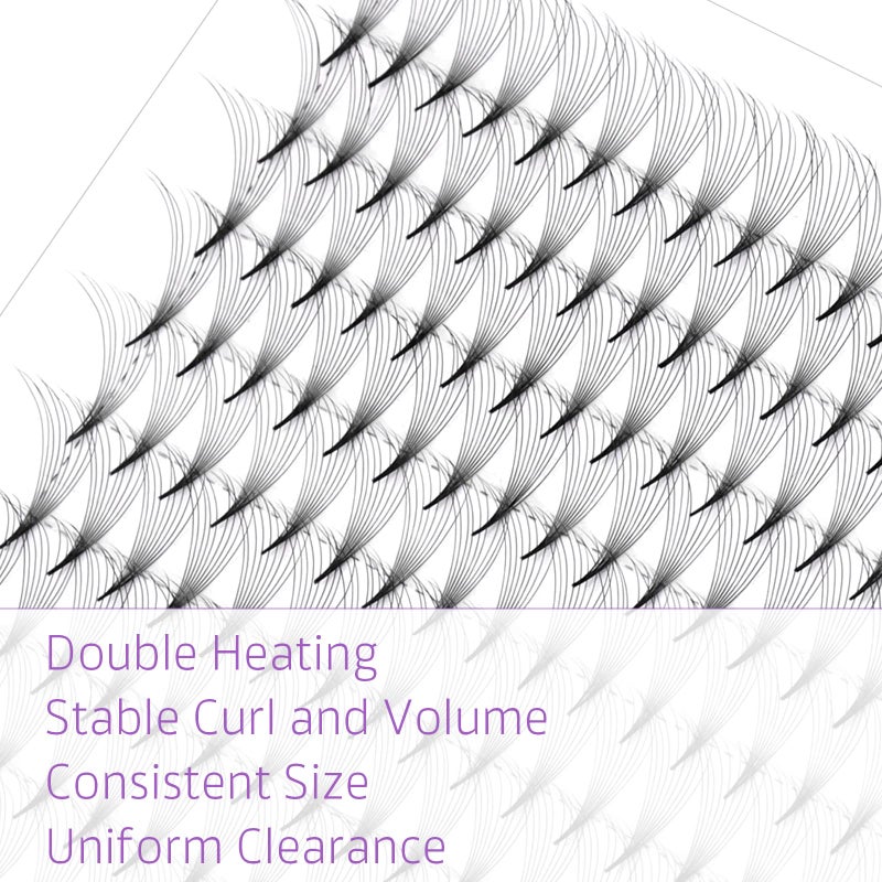 EMEDA 180 Fans Premade Fans Eyelash Extensions Pointy Base Thin Base 8D Stable C Curl Premade Lash Extensions Fans Pre Fanned Volume Lash Extensions (8D 0.07 C Mix 8-14mm) - Image 3
