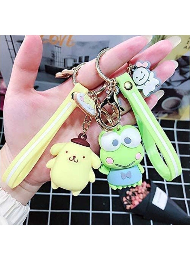 Geustos 7-Piece Wrist Anime Keychain, Kawaii Car Keychain Accessories, Key Purse Handbag Charms for Women - Image 3