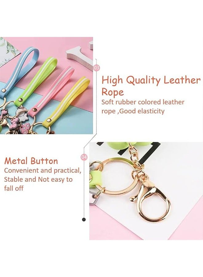 Geustos 7-Piece Wrist Anime Keychain, Kawaii Car Keychain Accessories, Key Purse Handbag Charms for Women - Image 4