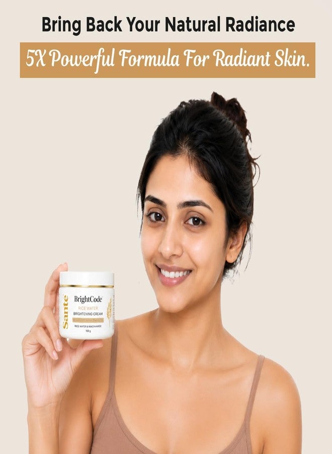 Sanfe BrightCode Rice Water Body Brightening Cream 100g | Body Lightening Cream with Rice Water & Niacinamide | Deep Moisturizing Formula for Dull, Uneven Skin Tone | Daily Nourishing Body Cream - Image 4
