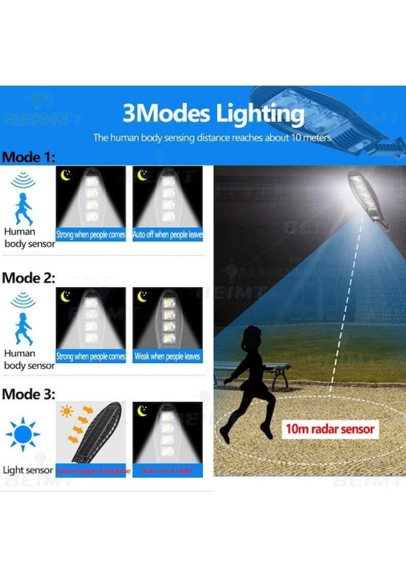 10000w 168 مصباح شمسي محسن LED مقاوم للماء للشارع، مصباح شمسي قابل للتعديل للحديقة الداخلية، أضواء الحديقة الداخلية. 56671547 - Image 2