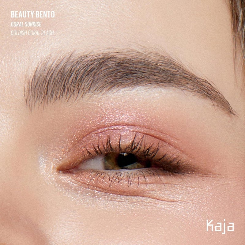 KAJA Beauty Bento Eyeshadow Trio - Coral Sunshine - 3 in 1 Mosaic Chrome Shimmer Matte Eye Shadow Palette - Long Lasting Blendable Pigmented Vegan Cruelty Free Compact Makeup - Image 3