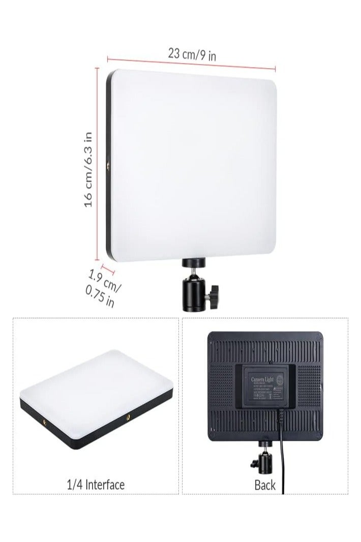 LEDIN MM240 LED Camera Light – 11" Dimmable Panel with Remote, 240 LEDs, Adjustable Color Temperature (2700K–5700K), CRI 95, Tripod Stand – for Photography, Filming, Vlogging & Live Streaming - Image 3