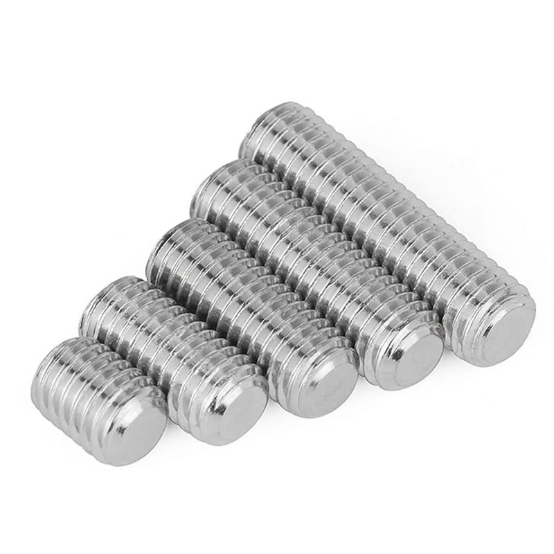 junter Store 30pcs M8-1.0 x 8mm Fine Thread Metric A2 Stainless Steel Flat Point Grub Hex Socket Set Screws Metric DIN913 - Image 5