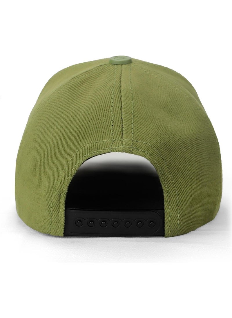 Black Börk V1 Baseball Kids Lion - Unisex Light Green Children's Hat (Cap) with 5 Code Logo  - Image 4