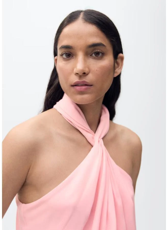 MANGO Halter Neck Gown