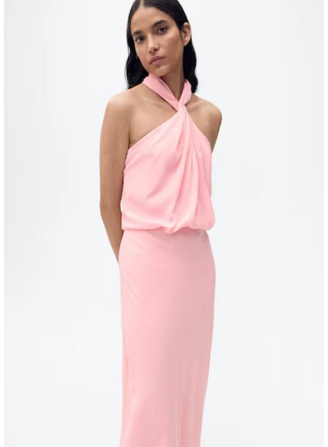 MANGO Halter Neck Gown