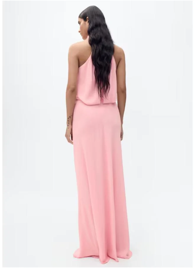 MANGO Halter Dress With Back Opening