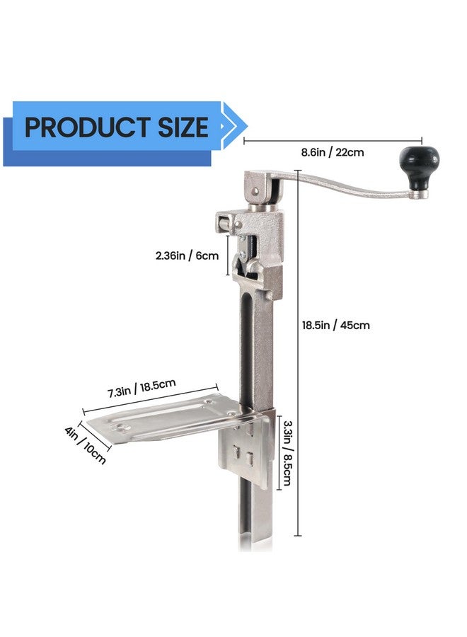 MoHern MoHern Commercial Can Opener Heavy Duty, Industrial Can Opener for #10 Cans, Manual Can Opener with Plated Steel Base for Restaurant, Food Store, Hotel, Bar, Home up to 11’’  - Image 2