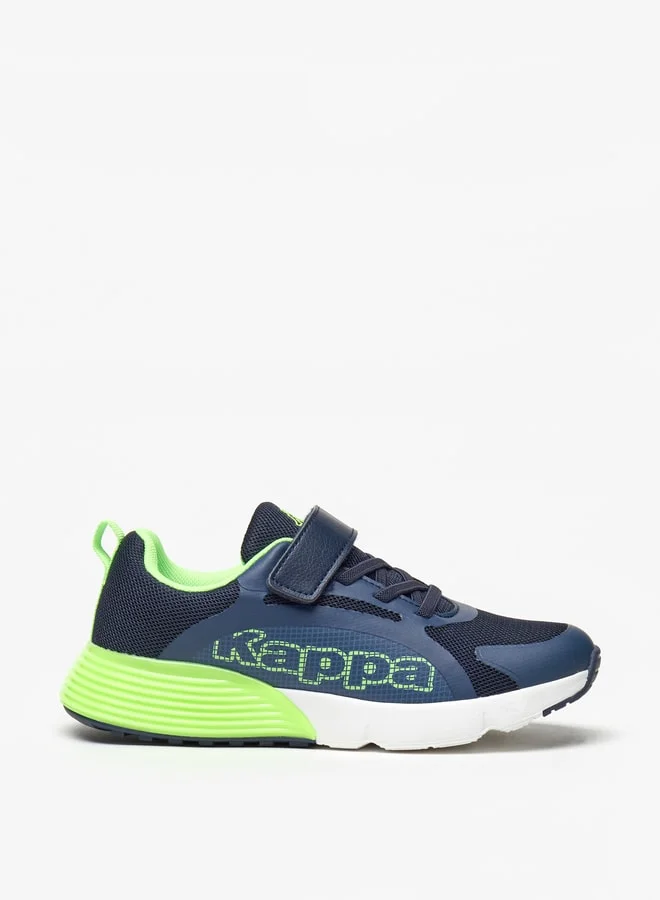 Kappa Boys' Textured Sports Shoes with Hook and Loop Closure