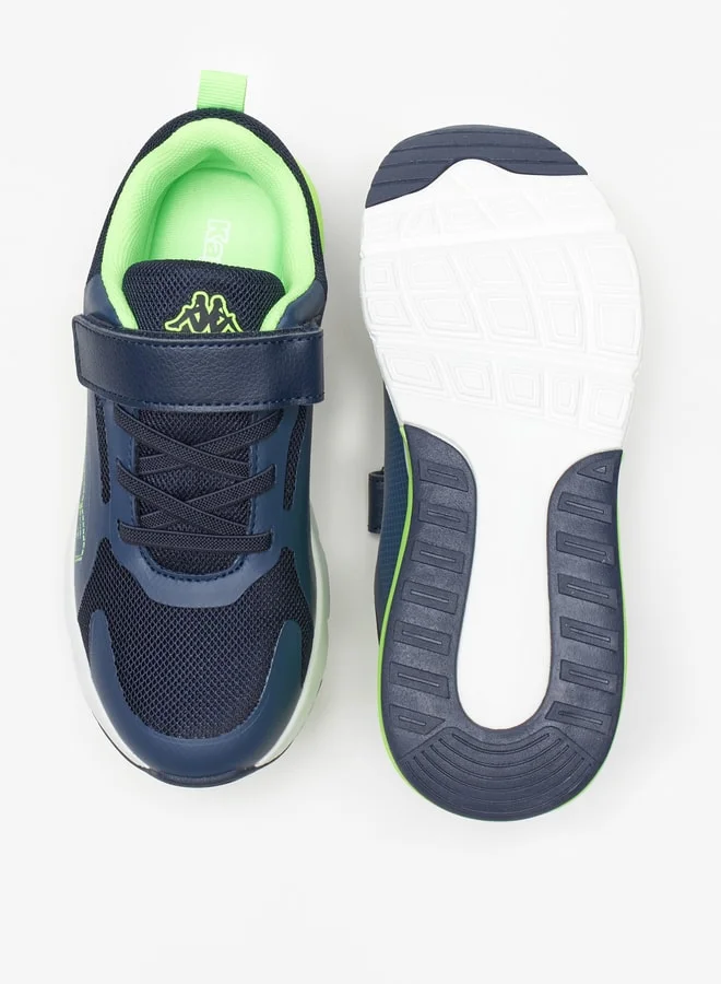 Kappa Boys' Textured Sports Shoes with Hook and Loop Closure
