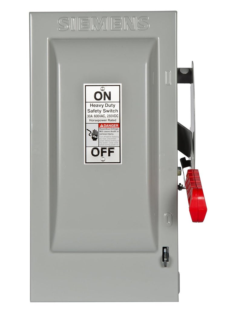 Siemens HF361 30Amp 3 Pole 600volt 3 Wire Fused Heavy Duty Safety Switches - Image 1