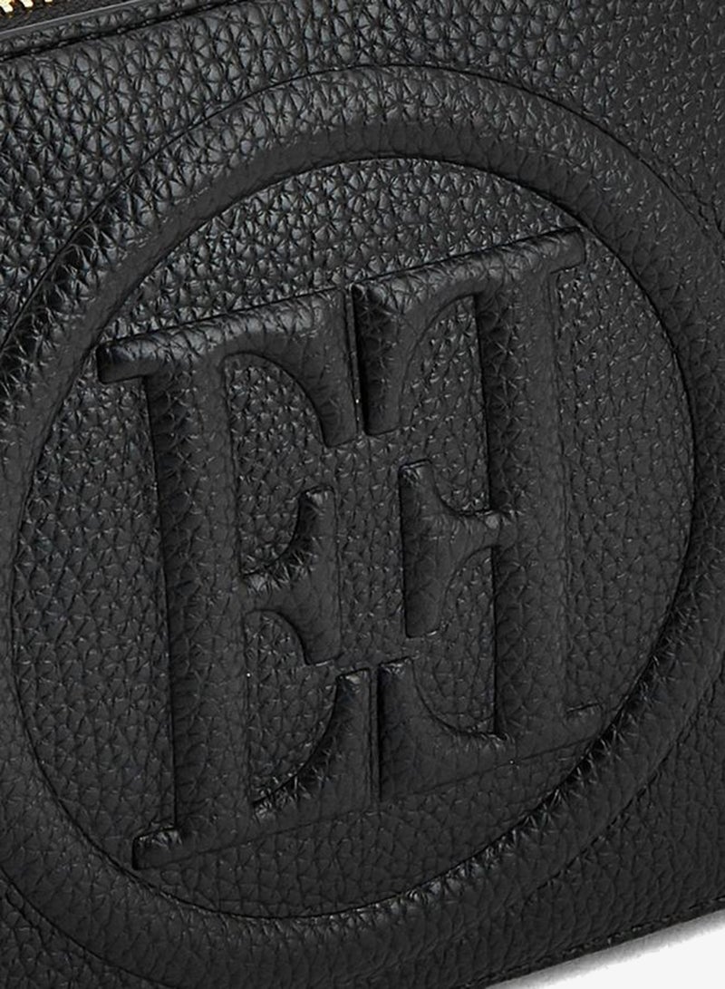 ELLE Monogram Embossed Crossbody Bag With Chain Strap - Image 4