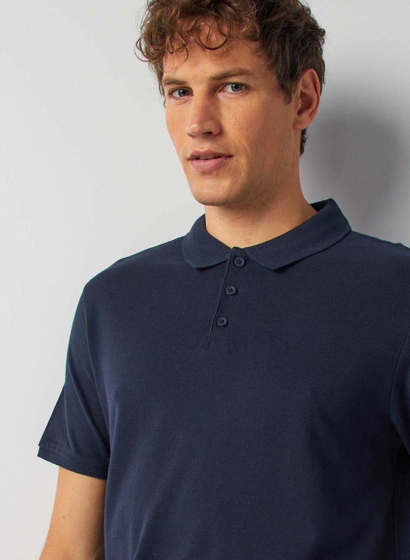Kiabi cotton-pique-polo-shirt-blue-10 - Image 3
