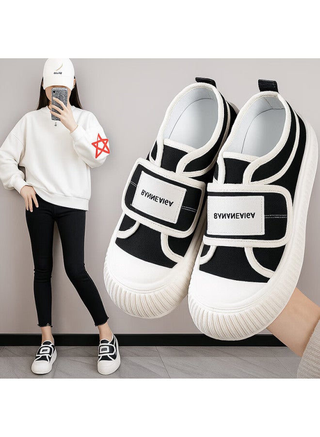 Footoppo Magic Tape Canvas Maternity Shoes Women Ultra Soft Non-slip Slip-on Swollen Feet Outdoor Loose Soft Sole Cloth Shoes - Image 1
