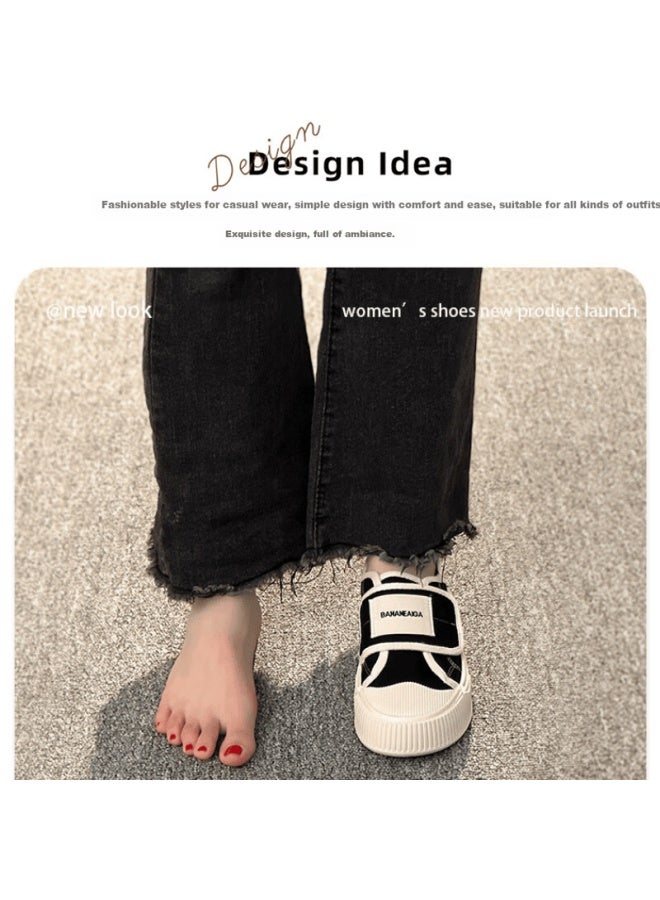 Footoppo Magic Tape Canvas Maternity Shoes Women Ultra Soft Non-slip Slip-on Swollen Feet Outdoor Loose Soft Sole Cloth Shoes - Image 2