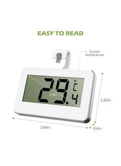 Ant Digital Refrigerator Thermometer, Freezer Room Thermometer with Large LCD Display, High Precision Fridge Alarm Thermometer with Hook for Kitchen Home  - Image 2