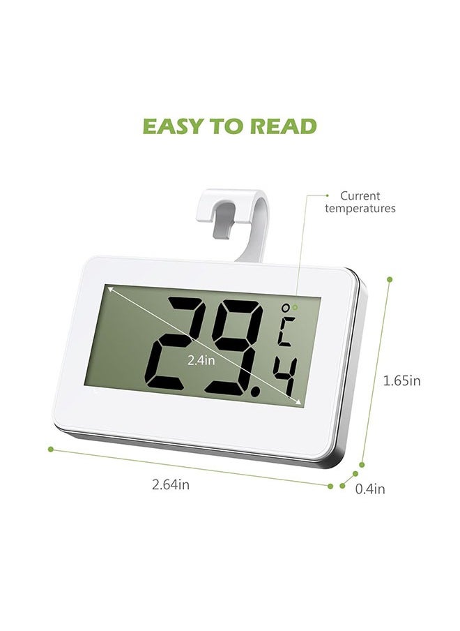 Ant - Digital Refrigerator Thermometer, Freezer Room Thermometer with Large LCD Display, High Precision Fridge Alarm Thermometer with Hook for Kitchen Home - Image 1
