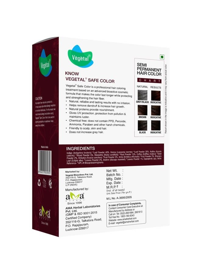 Vegetal Safe Hair Color -Burgundy 100gm - Certified Organic Chemical and Allergy Free Bio Natural Hair Color with No Ammonia Formula for Men and Women - Image 2