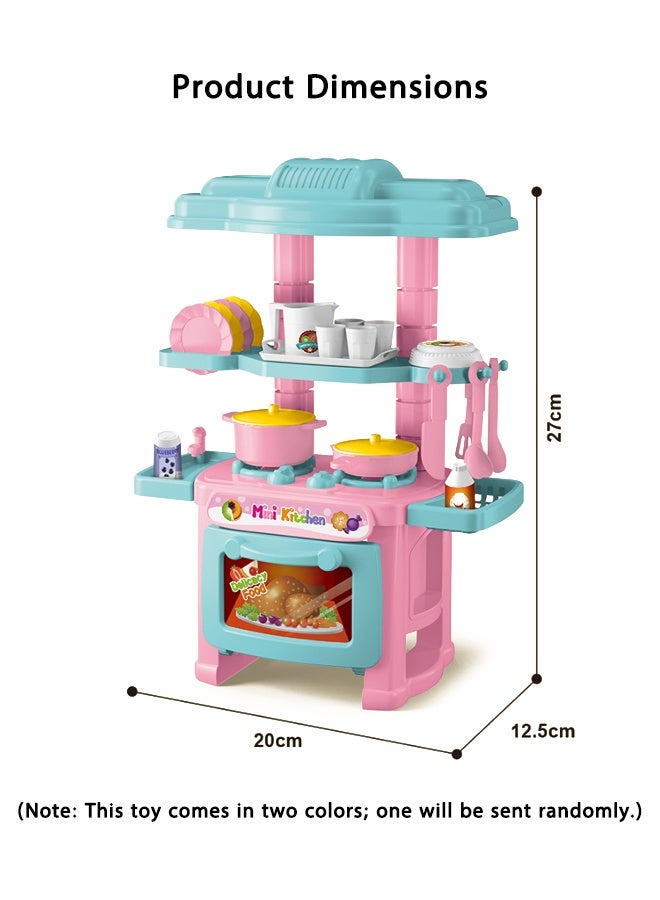 مجموعة ألعاب المطبخ، 48 قطعة من ألعاب المطبخ للأطفال مع حوض ورف تصريف وفرن، ألعاب طبخ تظاهرية متعددة الوظائف للأطفال الصغار من 3 إلى 6 سنوات، مجموعة طعام تفاعلية مع ملحقات، هدية تعليمية للأولاد والبنات - Image 2