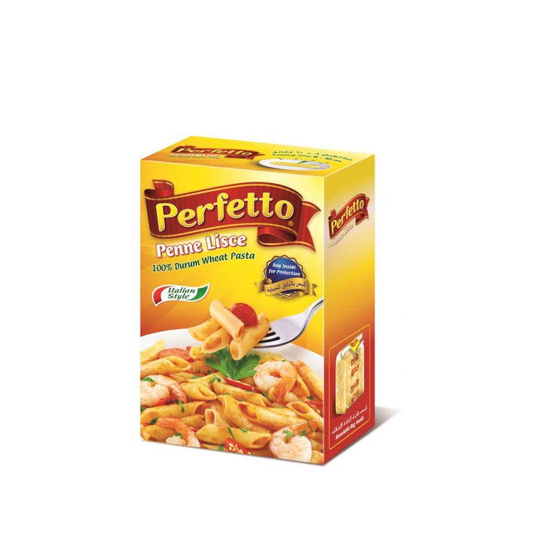 Perfetto Macaroni Penne Lisce #211 Durum Wheat Pasta, 500 gm