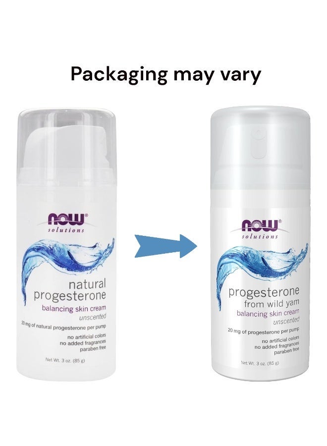 Now Foods Progesterone from Wild Yam, Balancing Skin Cream, Fragrance Free, 3 oz (85 g) Packaging May Vary - Image 3