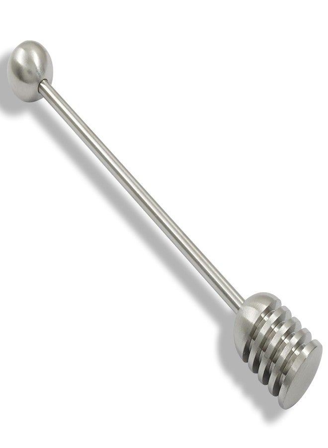 Opfiue Honey and Syrup Dipper,Stainless Steel Spoon Server Syrup Stick,Wand for Honey Pot Jar Containers/Households(6.3 Inch,Silver) - Image 1