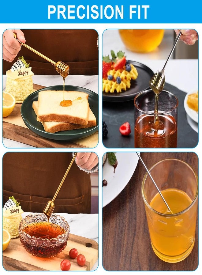 Opfiue Honey and Syrup Dipper,Stainless Steel Spoon Server Syrup Stick,Wand for Honey Pot Jar Containers/Households(6.3 Inch,Silver) - Image 4