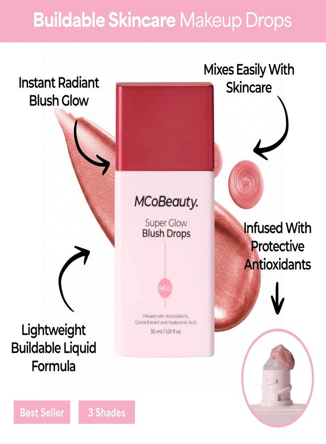 MCoBeauty Super Glow Drops Bottle, Pink, Luminous & Radiant, Bath Accessories, Vegan, Cruelty Free - Image 3