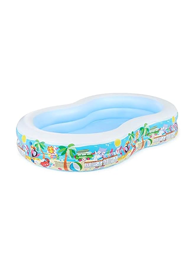 INTEX Swim Center Inflatable Paradise Seaside Swimming Pool Multi Colour 56490 - Image 1