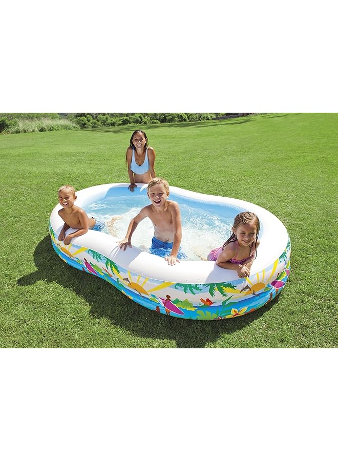 INTEX Swim Center Inflatable Paradise Seaside Swimming Pool Multi Colour 56490 - Image 4