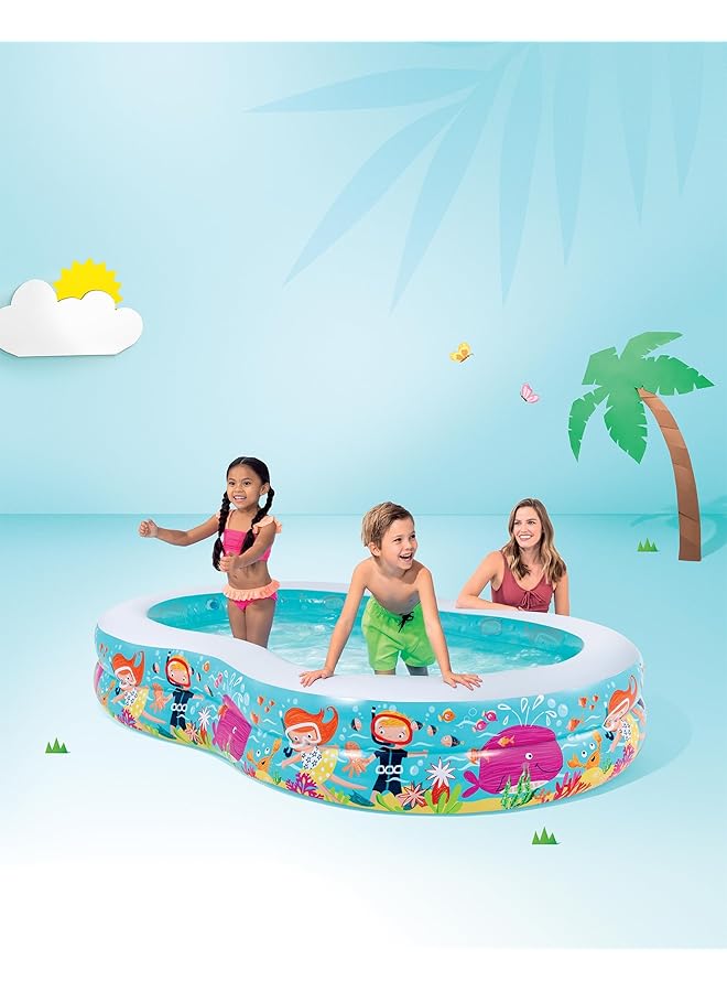INTEX Swim Center Inflatable Paradise Seaside Swimming Pool Multi Colour 56490 - Image 2