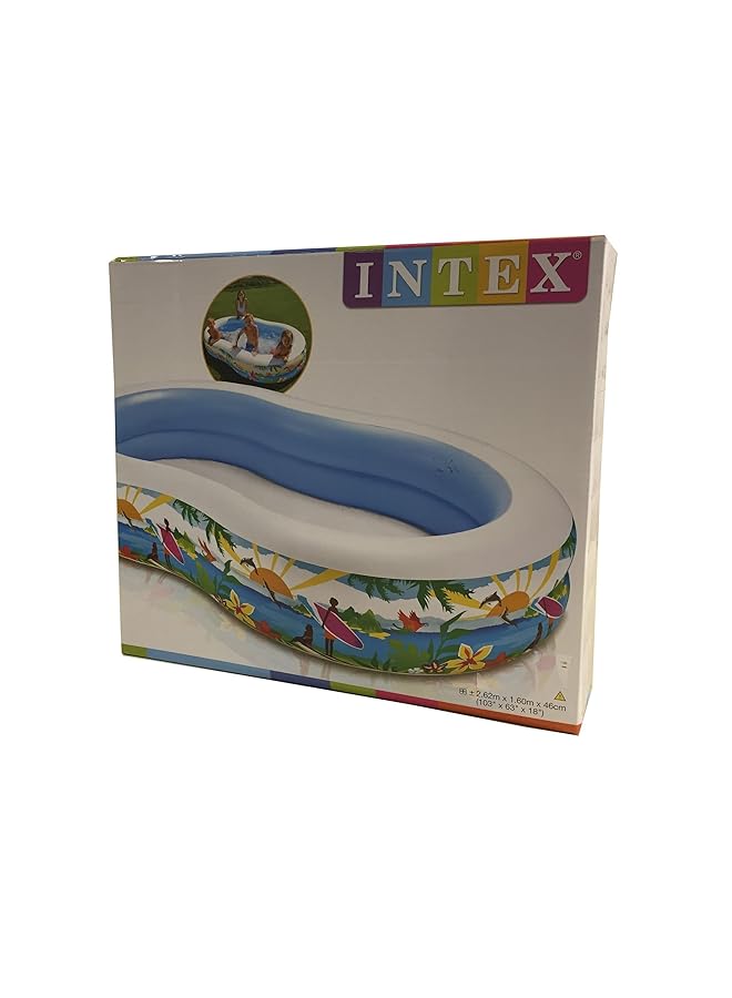 INTEX Swim Center Inflatable Paradise Seaside Swimming Pool Multi Colour 56490 - Image 5