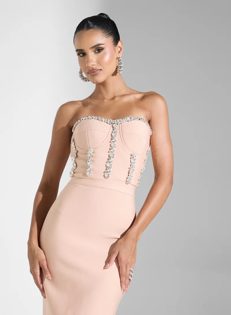 Ginger Boutique Embellished Corset Dress