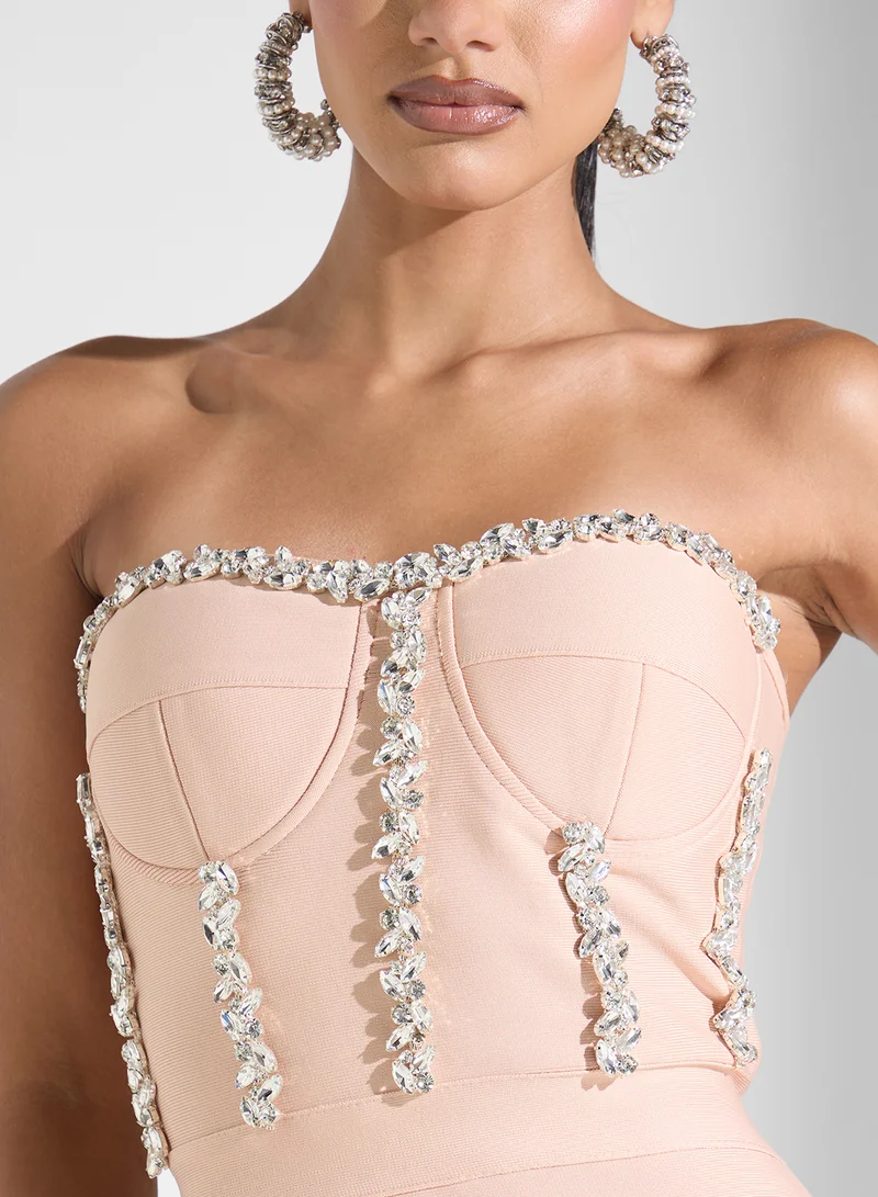 Ginger Boutique Embellished Corset Dress