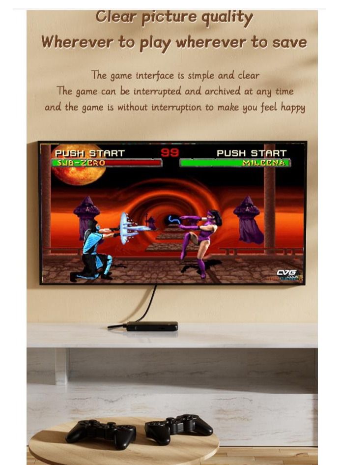 4K HD video game console, dual 2.4G wireless controllers, plug-and-play video game stick, built-in 15,000 games, retro handheld game console - Image 2