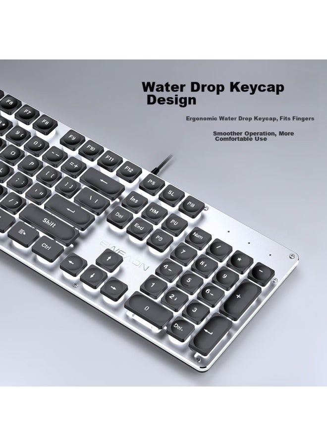 Eweadn Gx710s Mechanical-feel Wired Keyboard, Wireless Office Desktop Computer Laptop Keyboard And Mouse Set, Low-profile Membrane Gaming E-sports Mouse Peripherals - Image 2